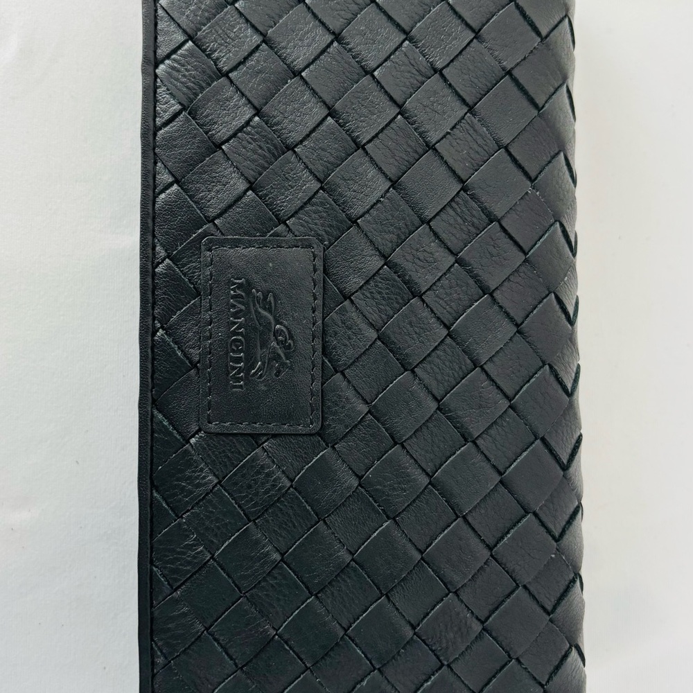 Mancini Basket Weave Collection RFID Secure Trifold Wallet